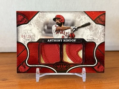 2025 Topps Tier One ANTHONY RENDON #/25 Game Used Dual RELIC Angels - Image 1 of 2