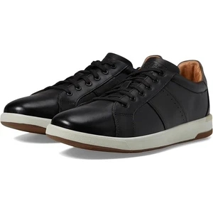 Sneakers Florsheim da uomo incrociate con lacci e punta US 10,5 M in pelle nera nuove con scatola - Foto 1 di 12