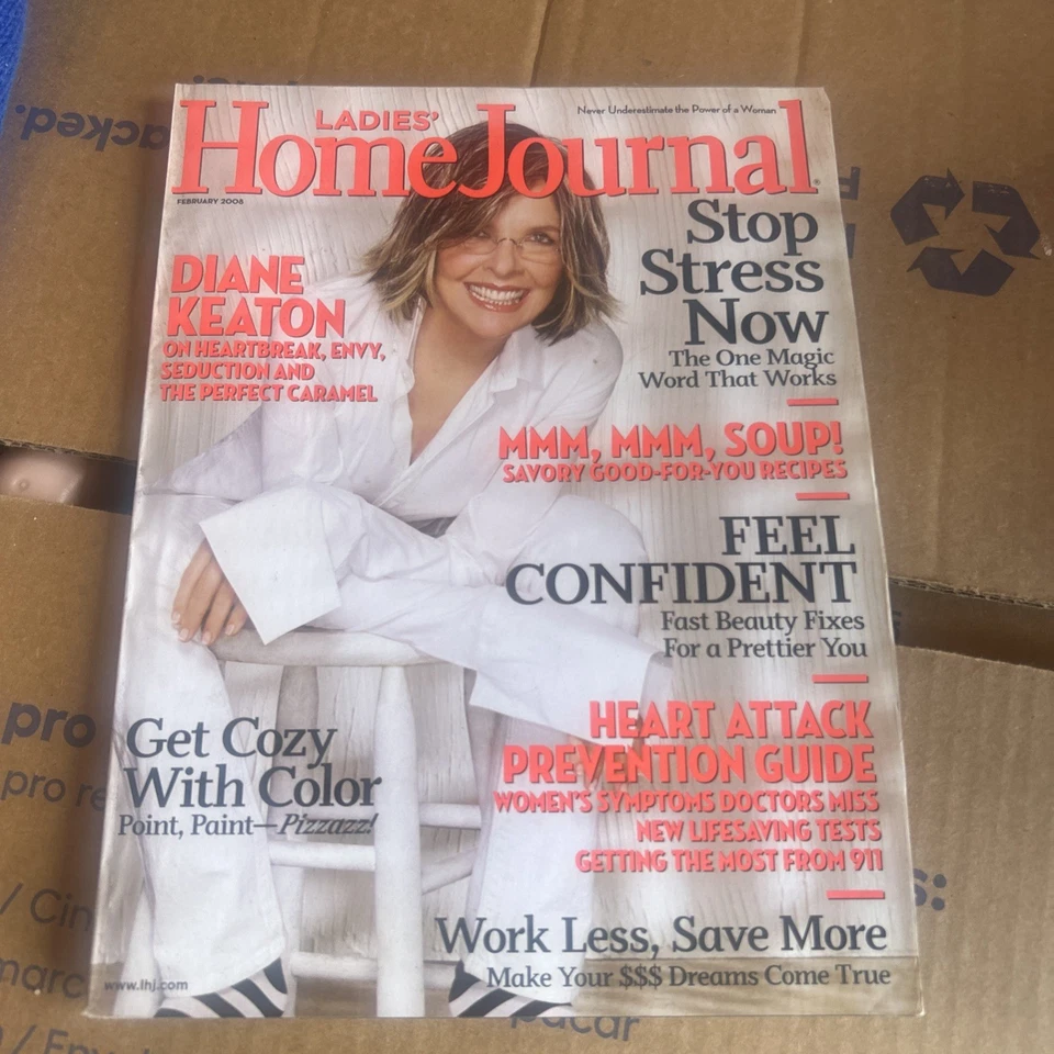 Ladies Home Journal Magazine February 2008 - Diane Keaton Cover Paula Abdul - Image 1 of 4