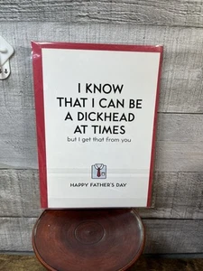 Funny Fathers Day Greeting Card Risque Fathers Day Gift Blank - Picture 1 of 4