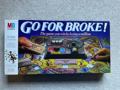 GO FOR BROKE! Vintage 1985 Board Game MB Games 100% Complete GOOD CONDITION - Image 1 of 4