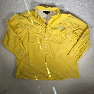EXOFFICIO Mens Yellow Long Sleeve Button Up Shirt XXL UPF Sun Protection Outdoor - Image 1 of 4