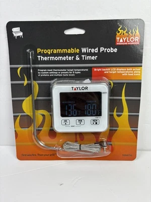 Taylor Programmable Wired Probe Kitchen Thermometer Timer #5286710 SEALED - Image 1 of 2