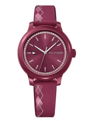 TOMMY HILFIGER WOMEN'S BURGUNDY ASHLEY SPORT WATCH 1781813 NEW - Image 1 of 2