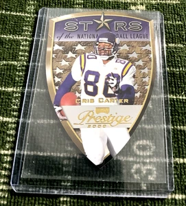 2000 PLAYOFF PRESTIGE DIE-CUT CHRIS CARTER 240/500 GOLD SHIELD VIKINGS SN17 - Picture 1 of 2