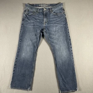 Vintage Y2K American Eagle Jeans Mens 34/30 Original Boot Cut Dark Wash Cowboy - Picture 1 of 13