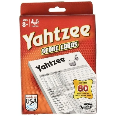 Hasbro Yahtzee Score Cards - Includes 80 Score Sheets For the Yahtzee Dice... - Image 1 of 3