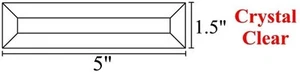 Stained Glass Supplies - 1.5x5 Bevels - Clear (5)  - Picture 1 of 1
