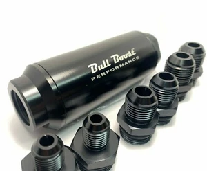 Racing Inline Aluminum Oil Fuel Filter AN6 AN8 Fitting With 50 Micron Filter NOS - Picture 1 of 3