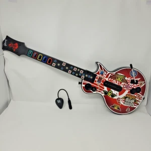 Aerosmith Les Paul Guitar Hero Controller & Dongle, PlayStation PS3 Tested Works - Picture 1 of 12
