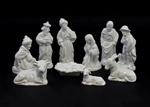 9942826-a Wagner&Apel Porzellan 10 Figuren Weihnachtskrippe weiß H11cm - Bild 1 von 2