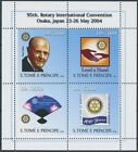 Sao Tome & Principe 2004 postfrisch rotierende internationale Briefmarken Paul Harris 4 V M/S II