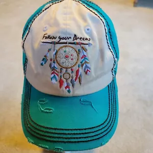 Gorra de colección Kbethos “Follow Your Dreams” atrapasueños verde azulado envejecido - Imagen 1 de 7