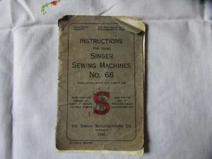 SINGER SEWING MACHINE NO 66 INSTRUCTIONS BOOKLET - Picture 1 of 8