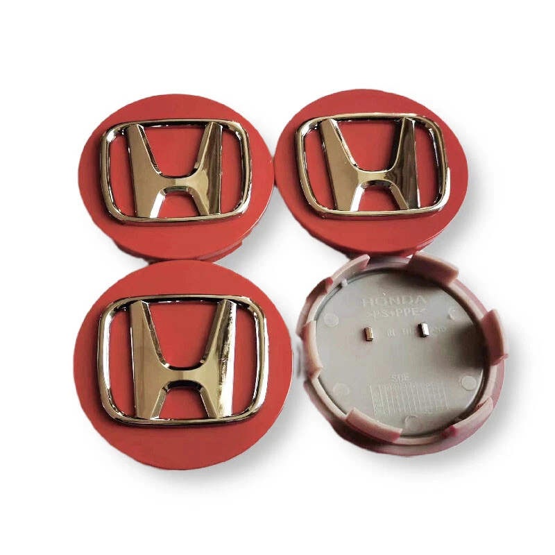 For Honda 4PCS Ø69mm Hubcaps wheel centre caps CRV CIVIC HRV Accord  red - image 1 of 2