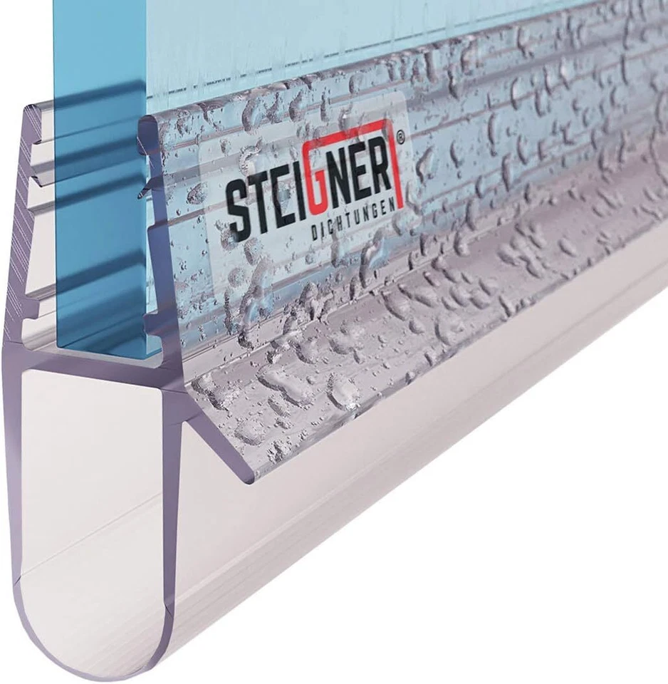 STEIGNER Duschdichtung Wasserabweiser Ersatzdichtung Duschprofil Duschtür Schwallschutz