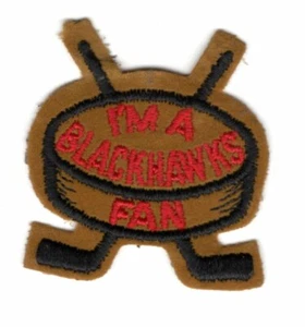 Vintage 1970's I'm a Blackhawks Fan Sew on Patch NHL - Picture 1 of 1