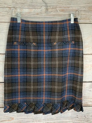 Falda CAbi 6 Estilo #742 Para Mujer Heritage Recta Lápiz Volantes Mezcla de Lana Foto 1 de 4