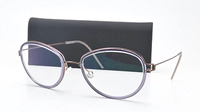 Marco de gafas Lindberg BRUNA 51-20 135B Col PU12 Air llanta de titanio marrón púrpura Foto 1 de 4