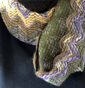 Missoni Infinity Schal - blau grün braun Töne - 68 x 18 - Acrylmischung - Bild 1 von 3