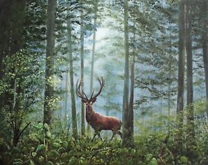 Paintings of Donegal Ireland - Glenveagh Stag (Not Framed)