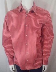 Herren EXPRESS 1MX Modern Fit gestreiftes Hemd mit Knopfleiste Größe L Large 16-16,5 - Bild 1 von 8