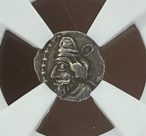 Kapat AR Obol Silver Ancient Persian Coin 1st Century AD, NGC XF - Picture 1 of 5