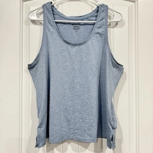 Athleta Womens Uptempo Tank Top Size Large Blue Sleeveless Athletic Yoga Soft - Picture 1 of 5