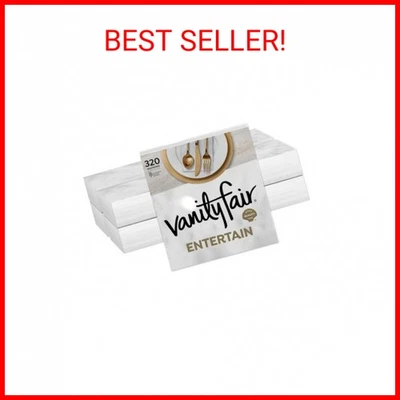 Vanity Fair Entertain Paper Napkins, 40 Count (Pack of 8), Disposable Napkins Ma