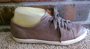 Frye Mujer Mindy Parte Superior Baja Marrón Taupe Cuero Con Cordones Tenis Para Mujer Talla 6.5 - Imagen 1 de 8