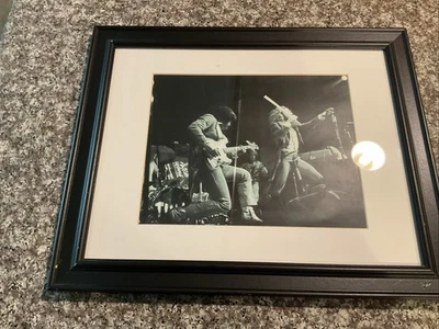 Matted & Framed Ian Anderson / Jethro Tull 1973 on Stage B/W  8x10photo Print. - Image 1 of 4