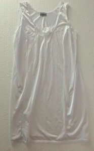 Anthony Richard’s Slip White Nightie Size Large White Satin House Slip  - Picture 1 of 6