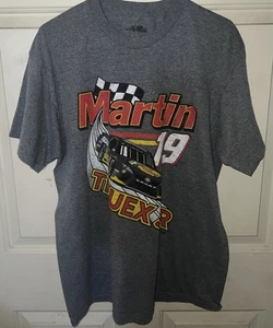 Joe Gibbs Racing Martin Truex Jr Mens Shirt Large Gray Graphic - Picture 1 of 2