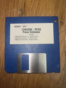Vintage Atari ST Software 3.5 Floppy Disk Chkdisk Rcs8 - Picture 1 of 1