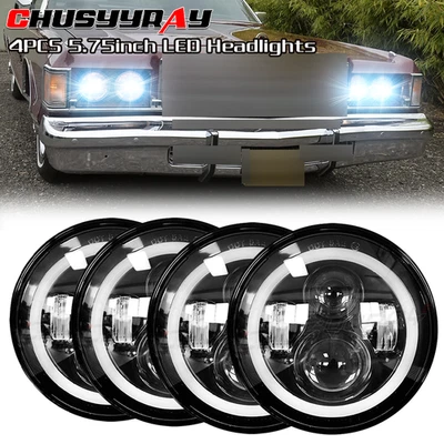 4 шт светодиодных фар дальнего/дальнего света 5,75 дюйма для Dodge Royal Monaco Charger 1972–1977 гг. - Изображение 1 из 4