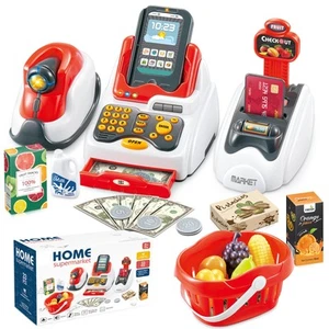 Juego de caja registradora juguete juego de rol compras cajero juego con escaneo... - Imagen 1 de 6