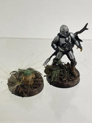 Hand Painted Star Wars Legion Din Djarin & Grogu Operative Expansion AMG SWL98 - Image 1 of 4