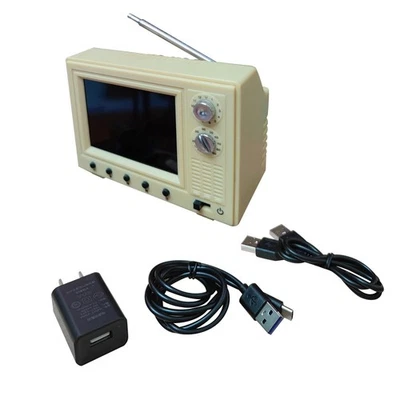 1/12 Retro Dollhouse Television 720P Resolution Multiple Format Support USB Port - Image 1 of 4