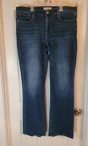Lucky Brand Damengröße 14/32R süße blaue Bootcut-Jeans mittlerer Leibhöhe - Bild 1 von 12