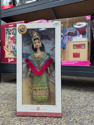 MUÑECA BARBIE PRINCESA DE MÉXICO ANTIGUO 2004 ETIQUETA ROSA MUÑECAS DEL MUNDO EN CAJA Foto 1 de 3