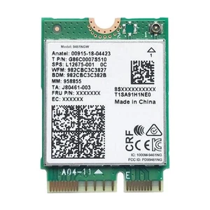 FüR 9461NGW WiFi-Karte AC 9461 2,4G/5G Dual Band 802.11AC M2 Key E CNVI Bl5342 - Bild 1 von 7