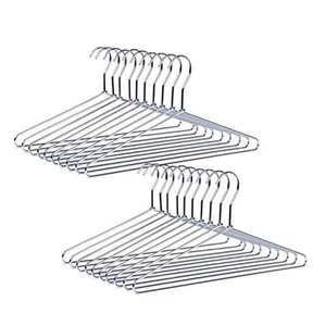 Pack Heavy Duty Metal Shirt Coat Hangers, Stainless Steel Clothes Hanger 30 - Picture 1 of 7