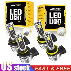 9005 H11 LED Headlight Bulbs Kit 6500K White Super Bright High/Low Beam Combo 4x - Picture 1 of 13