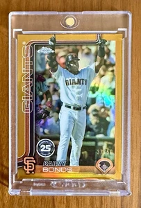 2025 Topps Chrome Barry Bonds Gold Refractor Numbers Live Forever Giants /50 SSP - Picture 1 of 2