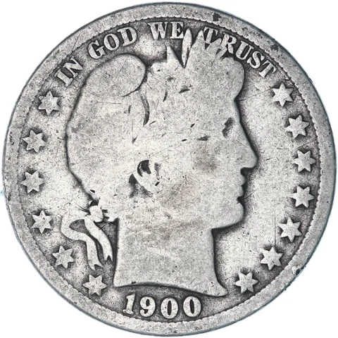 1900 O Barber Half Dollar 90% Silver About Good AG+ See Pics X179 Cover