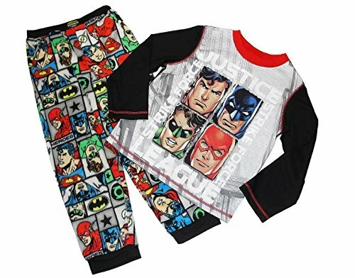 Justice League Boy's Batman, Robin, Superman and Flash Pajama Set, Size 7 - Image 1 of 1