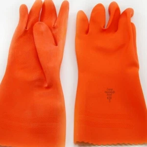 12 Pair of Size 9 Ansell Flocklined Recessed Diamond Grip 13" Gloves - Picture 1 of 2