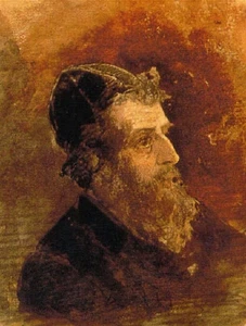 VICTOR HARTMANN POLISH JEW REALISM ART GICLEE PRINT FINE CANVAS - Picture 1 of 3