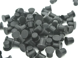 6mm Rubber Hole Plugs Push In Stem Bumper Silicone 25 per package - Picture 1 of 7