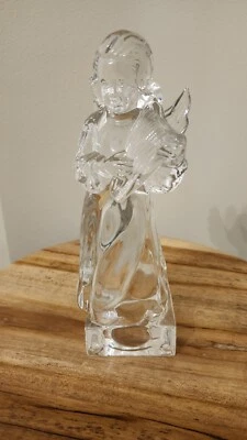 MIKASA Ángel de Cristal de Plomo con Arpa 8" Colección Heraldo Alemania Navidad Foto 1 de 4